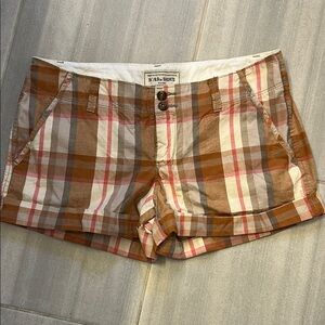 Old Navy Brown and Tan Bermuda Shorts Lightweight Cotton Casual